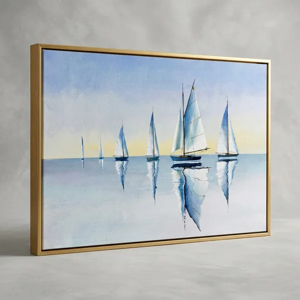 Fiber_Nautical_Sailboats_Open_Water_Canvas_Print_Frame