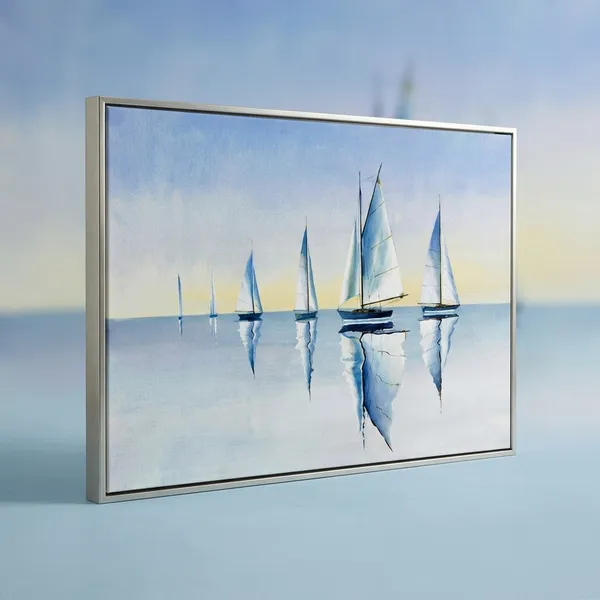 Fiber_Nautical_Sailing_Season_Seascape_Canvas_Print_Metal_Silver