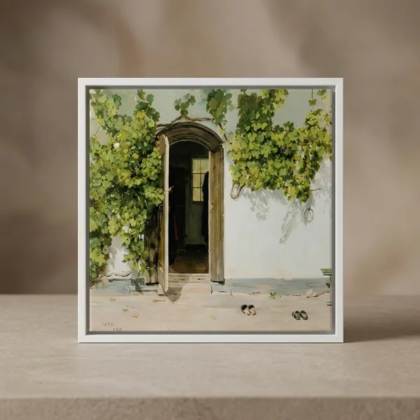 The_Open_Door_Nature_Canvas_Print_White_Frame