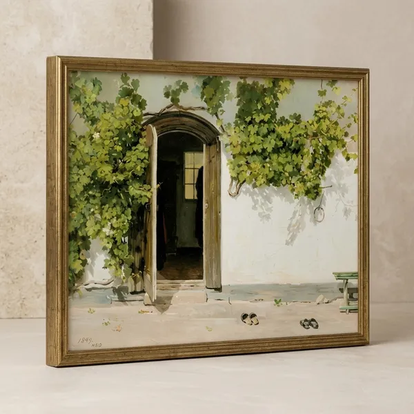 Fiber_Nature_The_Open_Door_Botanical_Canvas_Wooden_Frame