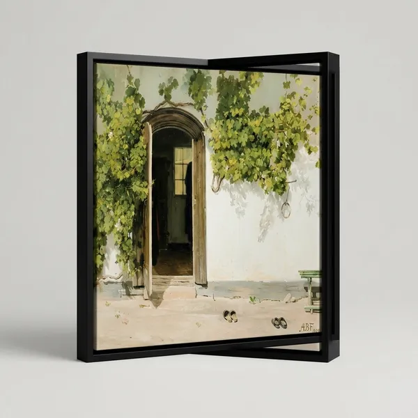 The_Open_Door_Canvas_Print_Black_Frame
