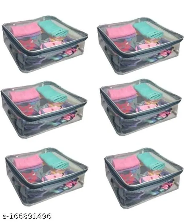 Transparent_Pvc_Voguish_Boxes_Baskets_Bins_Pack_Of_6