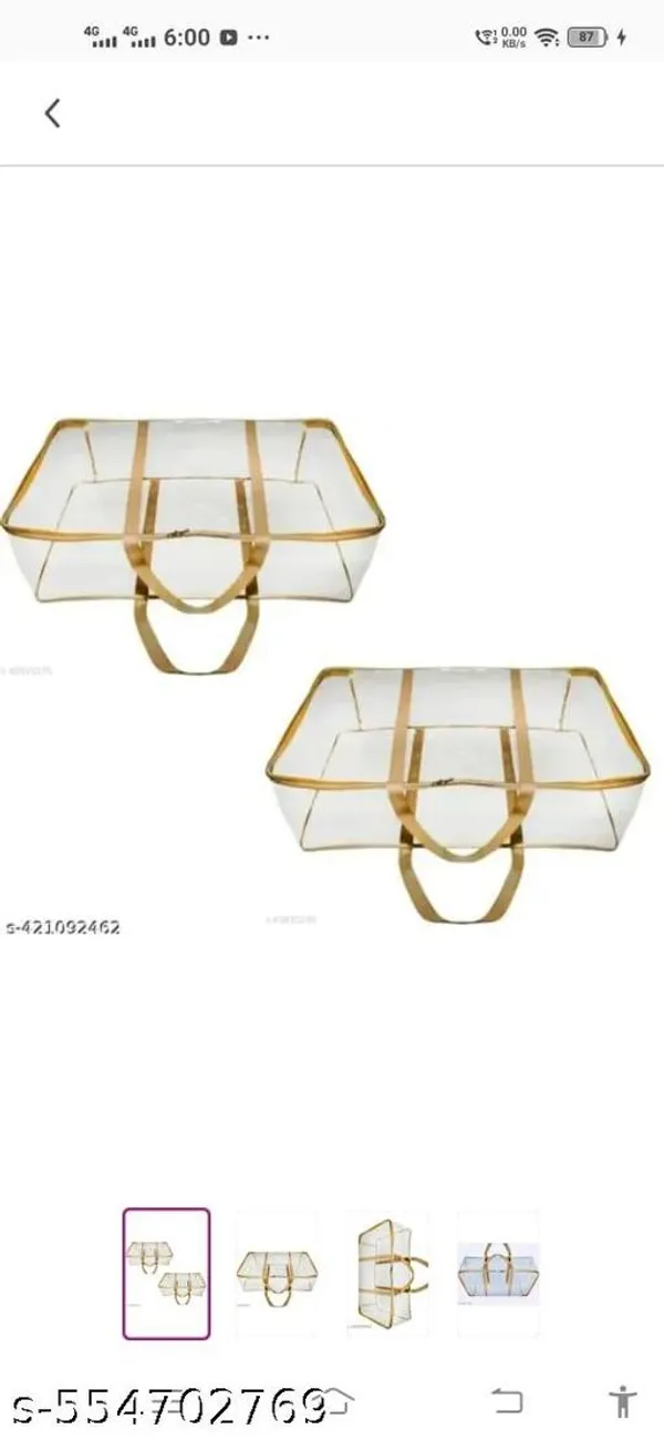 Gold_And_Transparent_Non_Woven_Cover_Bag_Pack_Of_2