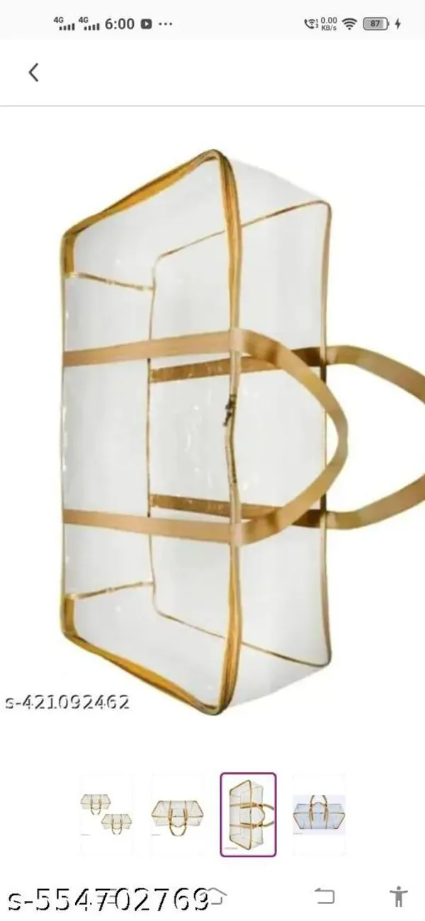 Gold_And_Transparent_Non_Woven_Cover_Bag_Pack_Of_2