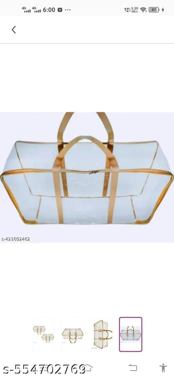 Gold_And_Transparent_Non_Woven_Cover_Bag_Pack_Of_2
