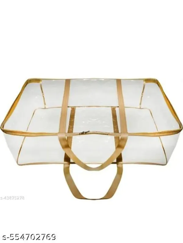 Gold_And_Transparent_Non_Woven_Cover_Bag_Pack_Of_2