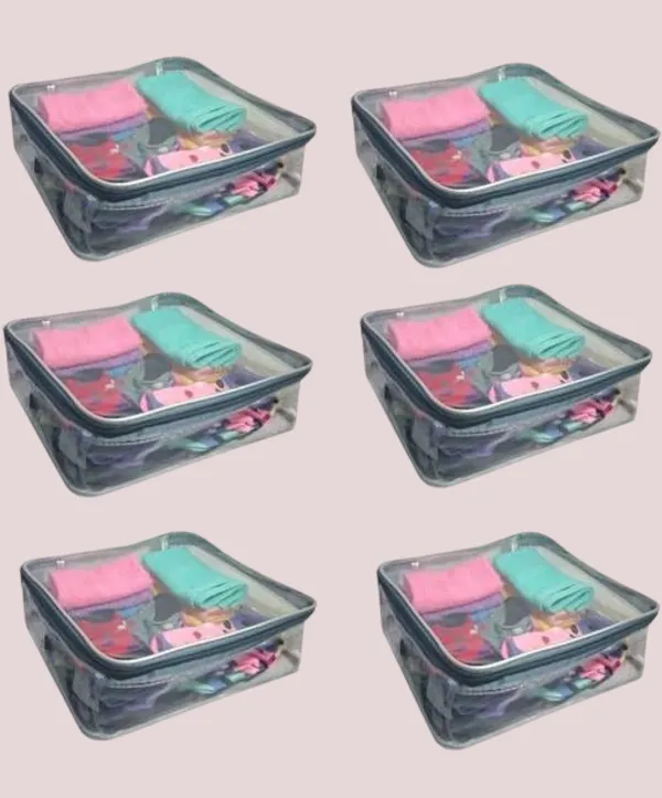 Transparent_Pvc_Voguish_Boxes_Baskets_Bins_Pack_Of_6