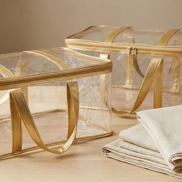 Gold_And_Transparent_Non_Woven_Cover_Bag_Pack_Of_2