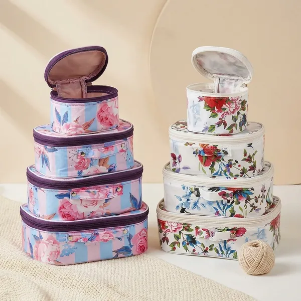 Multicolor_Non_Woven_Fabric_Designer_Handmade_Vanity_Box_Pack_Of_2