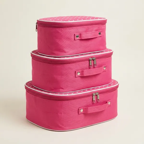 Pink_Non_Woven_Fabric_Elegant_Boxes_Baskets_Bins