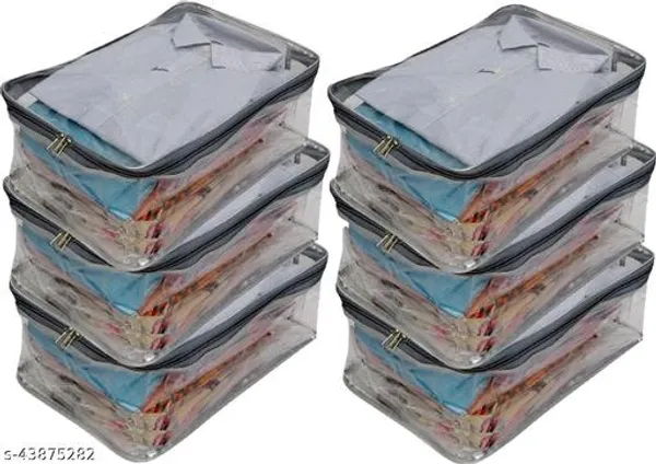 Grey_And_Transparent_Pvc_Fully_Plain_Large_Saree_Cover_Salwar_Kameez_Suit_Bag_Petticoat_Bag_Saree_Bag_Pack_Of_6