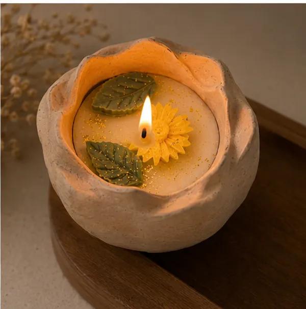 Peach_Concrete__Lotus_Jar_Candle
