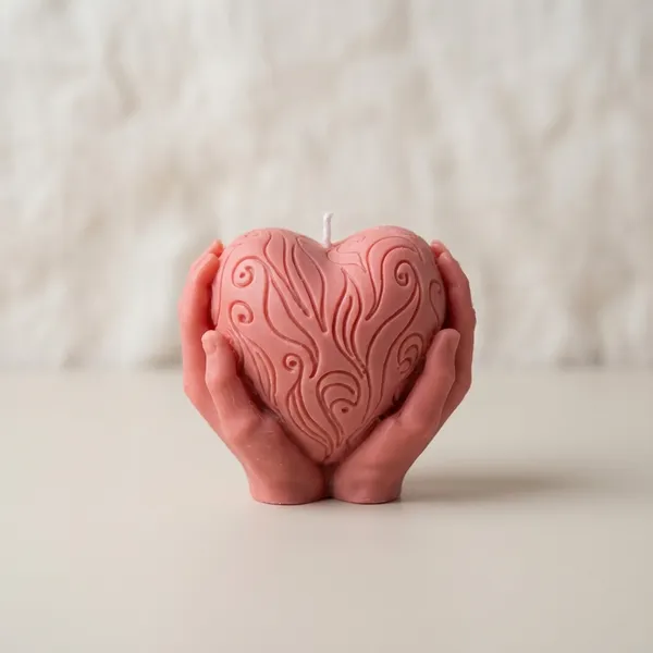 Coral_Heart_In_Hand_Candle