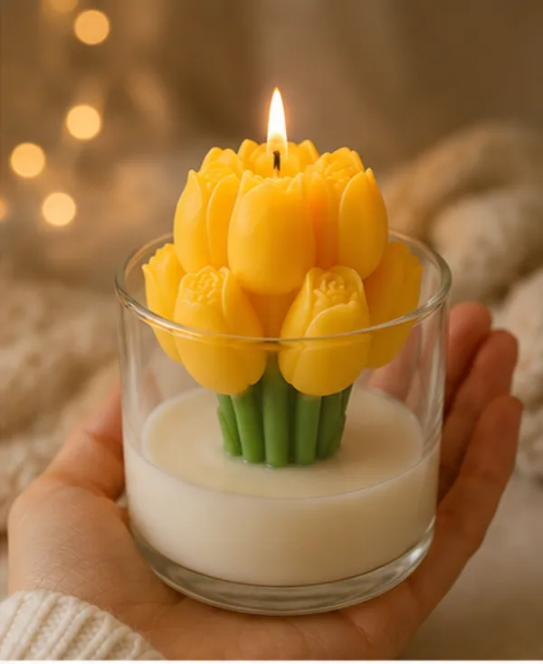Yellow_Tulip_Candle_In_Glass