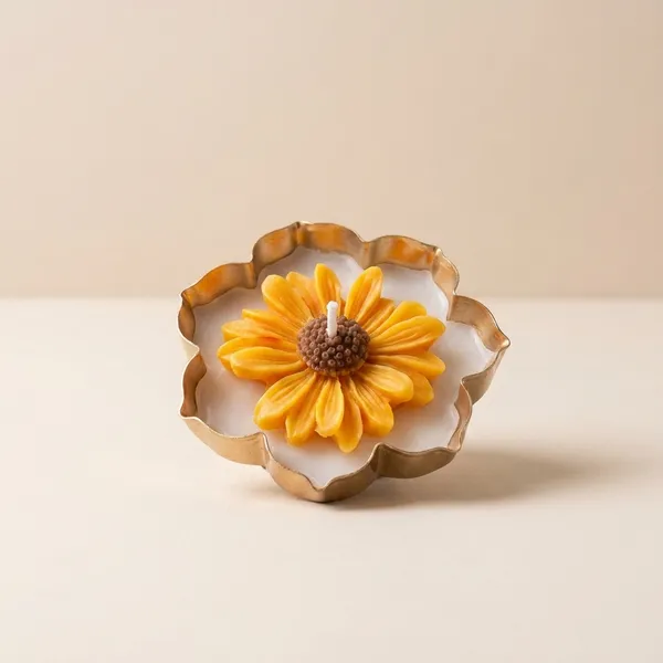 3.5In_Metal_Urli_With_Yellow_Daisy_Candle