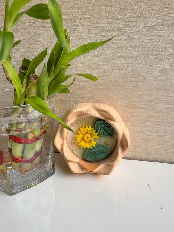Peach_Concrete_Lotus_Jar_Candle