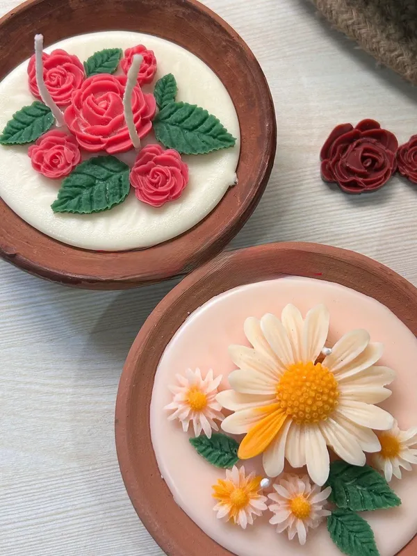 Terracotta_Bowl_Rose_And_Daisy_Candle