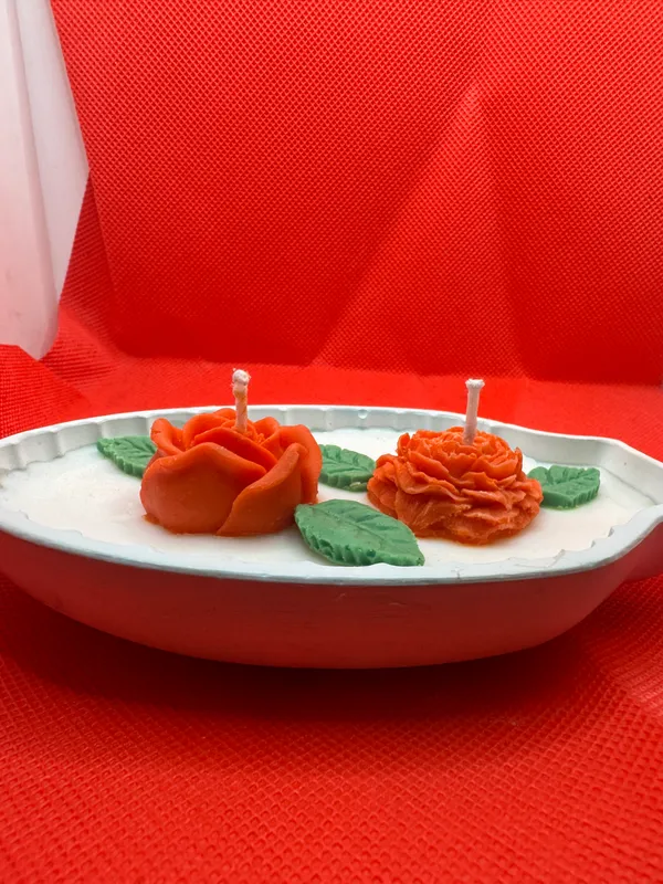 Orange_Flower_With_Sea_Shell_Concrete_Tray