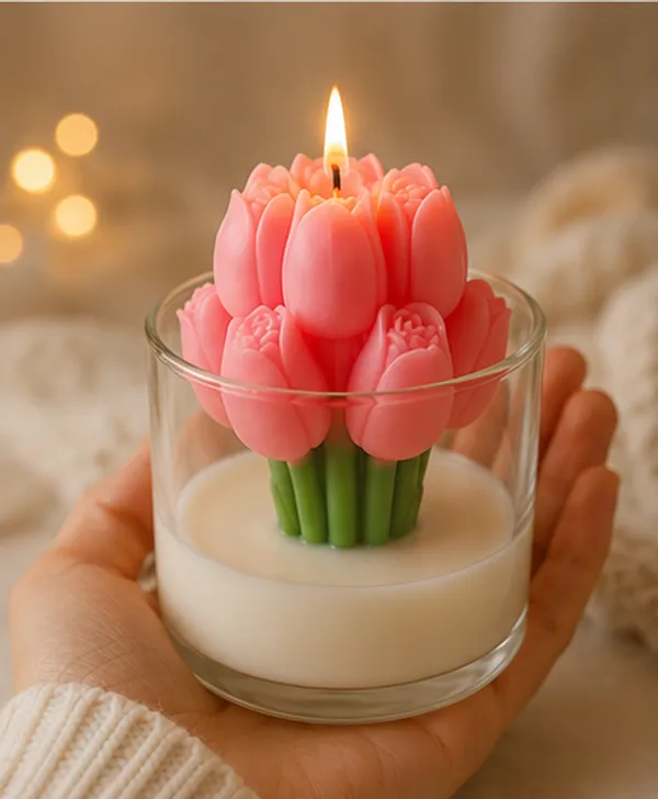 Pink_Tulip_Candle_In_Glass