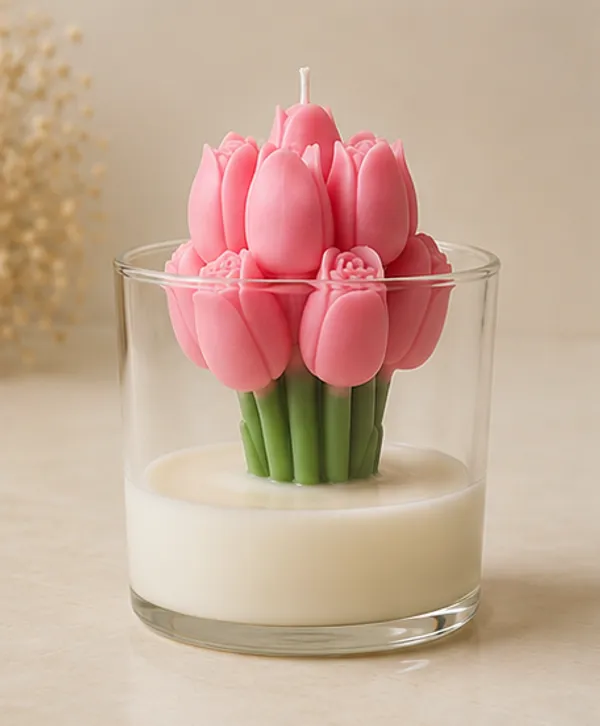Pink_Tulip_Candle_In_Glass