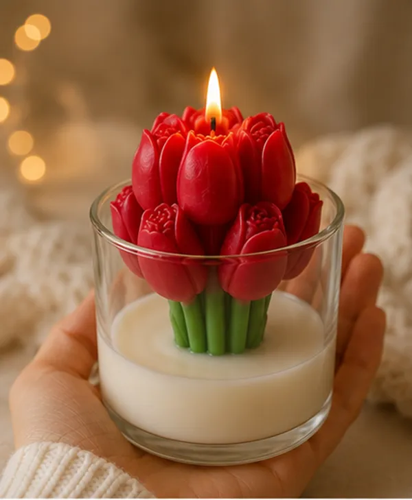 Red_Tulip_Candle_In_Glass