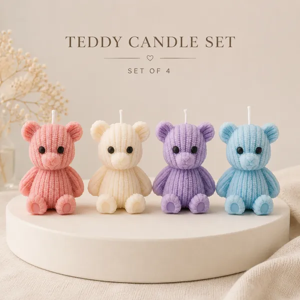 Small__Teddy_Bear_Candle_(Pack_of_4)