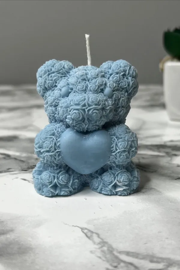 Blue_Rose_Bear_Shaped_Decorative_Candle
