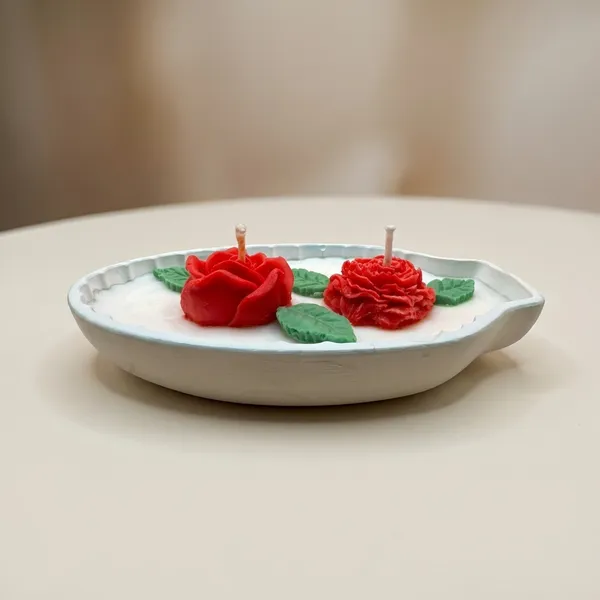 Orange_Flower_With_Sea_Shell_Concrete_Tray