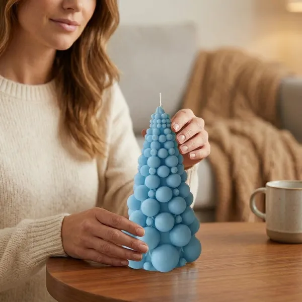 Bubble_Tree_Decorative_Candle_Unique_Christmas_Tree_Design