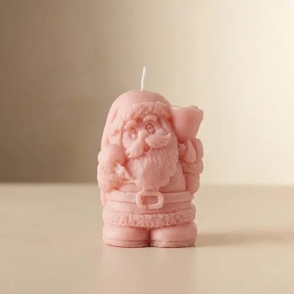 Craft_Santa_Candle_Pink_Decorative_Christmas_Candle_For_Home_Office_Festive_Gifting
