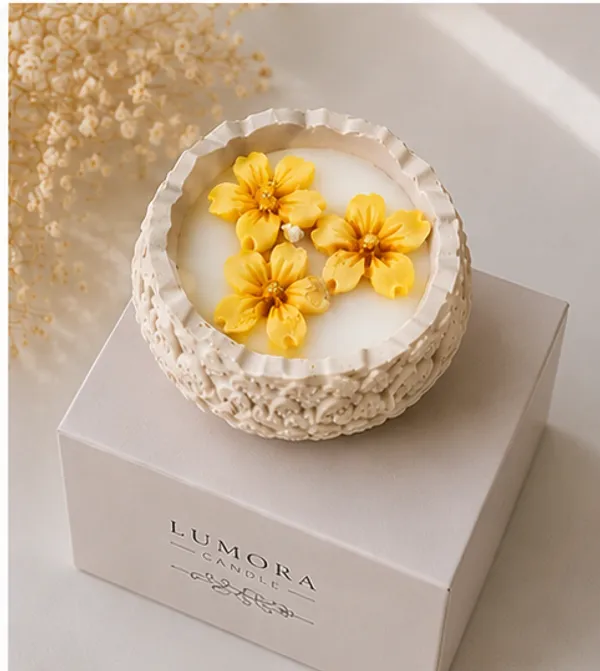 Concrete_Mirror_Jar_With_Yelllow_Jasmine_Flower