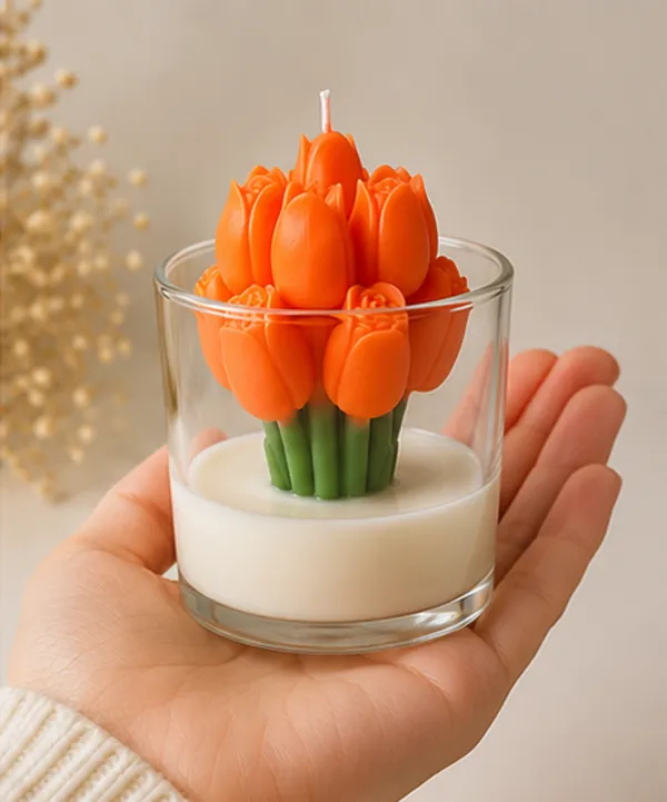 Orange_Tulip_Candle_In_Glass