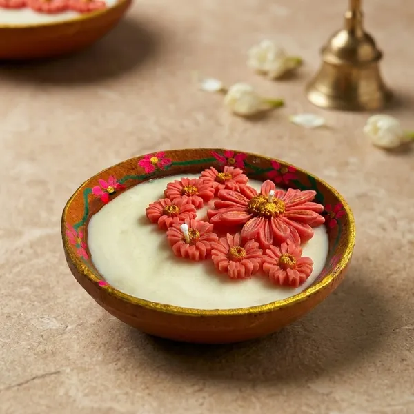 Terracotta_Bowl_Pink_Daisy_Candle