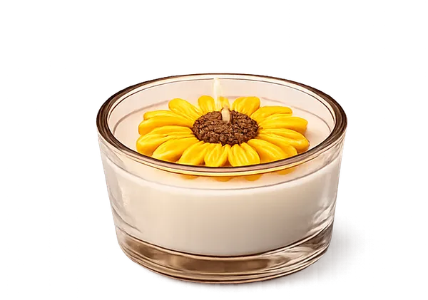 Yellow_Daisy_Glass_Jar_Candle
