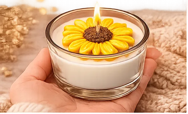 Yellow_Daisy_Glass_Jar_Candle