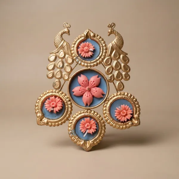 Peacock_Urli_Candle_With_Pink_Daisy
