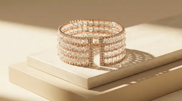Rose_Gold_Plated_AD_Diamond_and_Crystal_Stone_Adjustable_Kada_Bracelet_for_Women_Bridal_Wedding_Party_Wear_Elegant_Cuff_Bangle_Sparkling_American_D.iamond_Fashion_Jewelry_Accessories_Gift