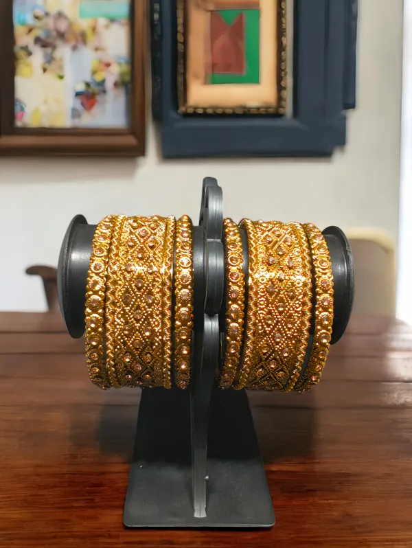 6_Pc._Gold_Plated_Jewellery_Metal_Bangle_Set_For_Women_|_Perfect_Jewellery_Gift_for_Girls_&_Women