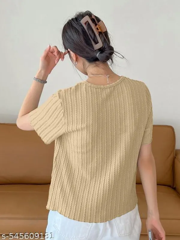 Beige_Party_Wear_Korean_Tshirt_For_Women