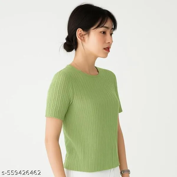 Green_Classic_Stylish_Tshirt_For_Women