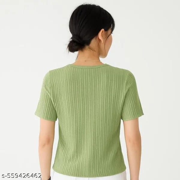 Green_Classic_Stylish_Tshirt_For_Women