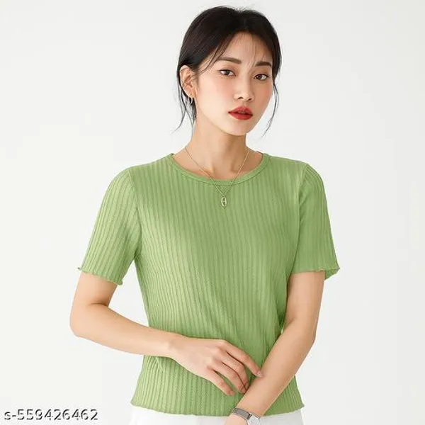 Green_Classic_Stylish_Tshirt_For_Women