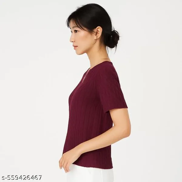 Maroon_Classic_T_Shirt_For_Women