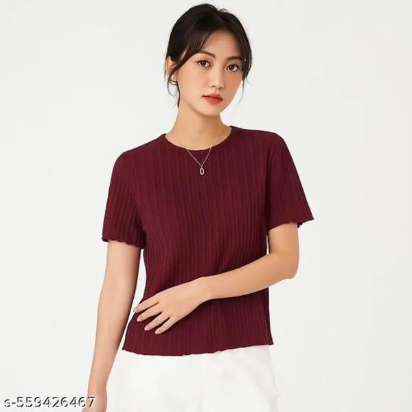 Maroon_Classic_T_Shirt_For_Women