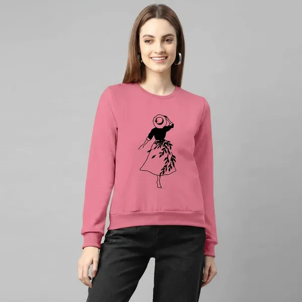 Pink_Stylish_Sweatshirt_For_Women