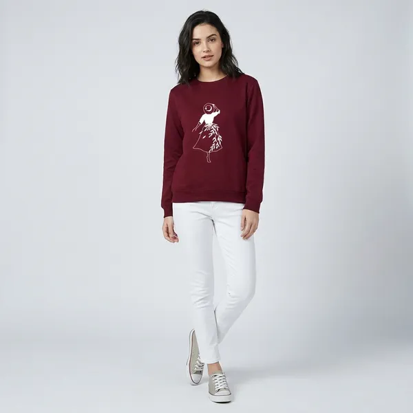 Maroon_Stylish_Sweatshirt_For_Women