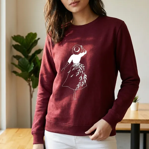 Maroon_Stylish_Sweatshirt_For_Women