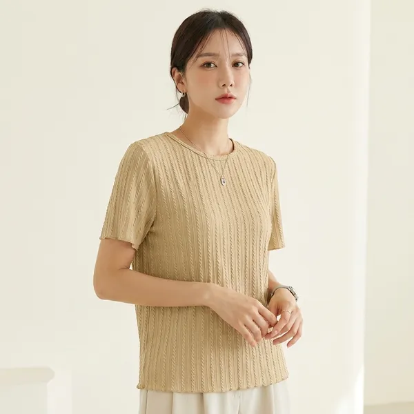 Beige_Party_Wear_Korean_Tshirt_For_Women