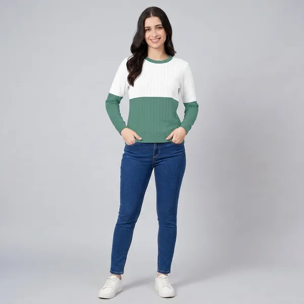 Green_And_White_Trendy_Women_Sweatshirt