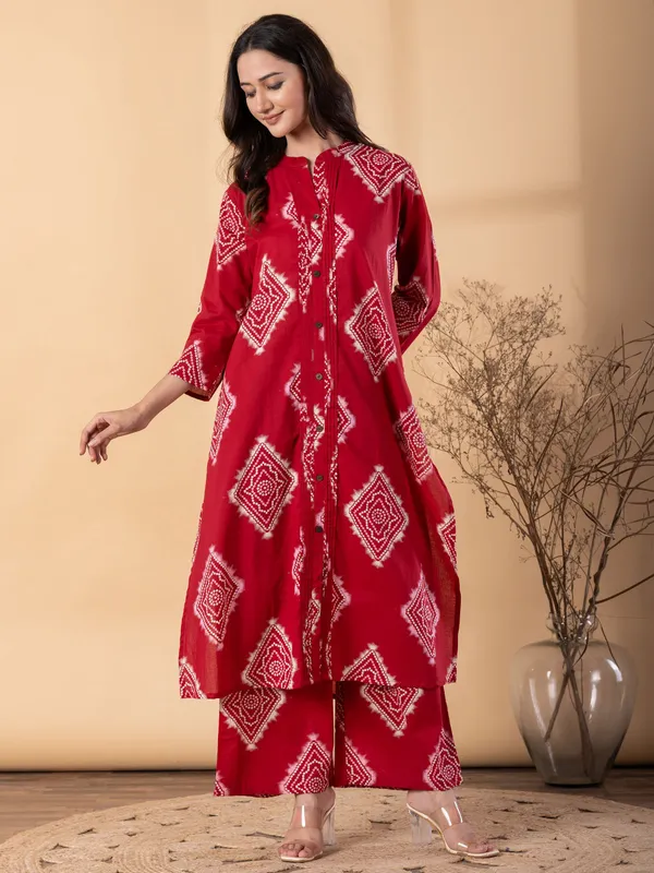 Red_Bandhani_Print_Kurta_and_Palazzo_Set_for_Women
